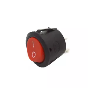 10PCS KCD1-105 Interruttore Pulsante Alimentatore Rotondo Rosso Dondolo 2Pin Copertura Impermeabile - Foto 1 di 3