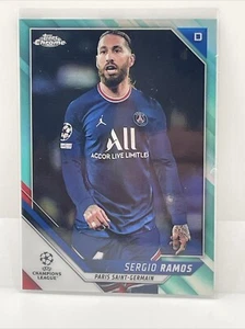 2022 Topps Chrome Aqua /199 Sergio Ramos #71 PSG - Picture 1 of 2