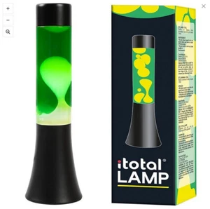 lampada Lava Lamp Magma 30 Cm base nera liquido Verde cera gialla XL2458 - Imagen 1 de 1