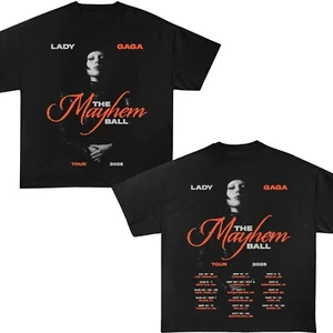 Mayhem Tour Tshirt, 2 Sided Design Tee, Lady Gaga Shirt, Pop Music Lover Shirt - Picture 1 of 5