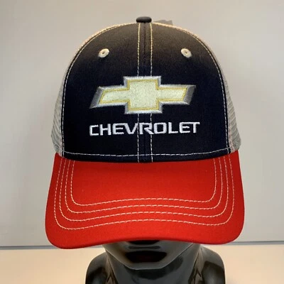 Sombrero Chevrolet Trucker Nuevas Etiquetas H 3 Gorros Rojo Blanco Azul Logo Ajustable Foto 1 de 4