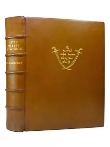 SEVEN PILLARS OF WISDOM BY T.E. LAWRENCE 1935 LEATHER BOUND FIRST TRADE EDITION - Picture 1 of 21
