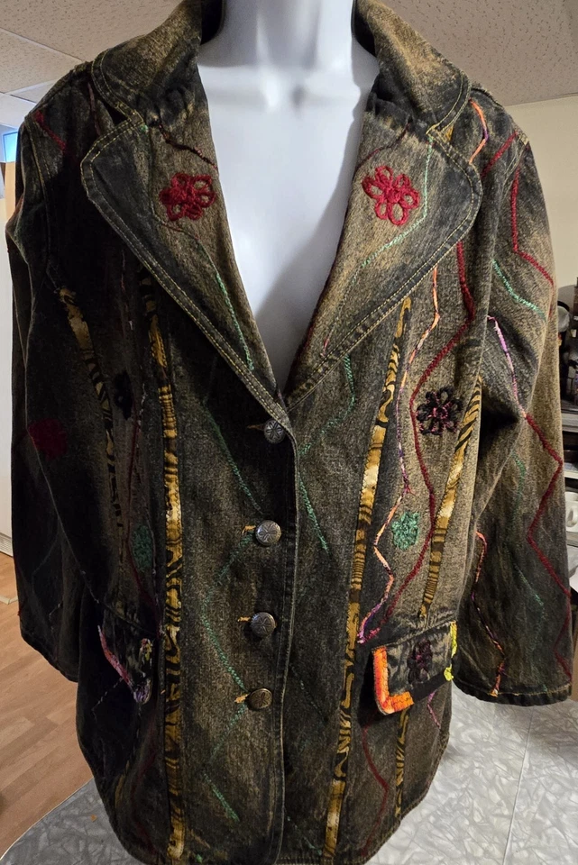 Abrigo para mujer Parsley Sage 2xl texturizado con bolsillos Foto 1 de 4