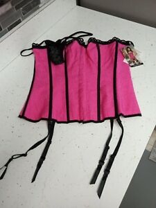 Dream Girl Fully Reversible Corset With The Thong Brand New Pink And Black Sz 38