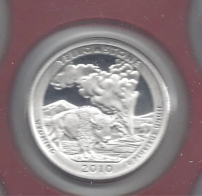 Cuarto de dólar S Silver Proof 2010 piedra amarilla - 90 % plata Foto 1 de 2