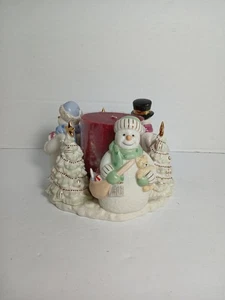 Lenox Schneemann Weihnachtsbaum Feiertage Kerzenhalter Winter Weihnachtskerzen  - Bild 1 von 8