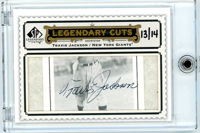 2009 SP Legendary Cuts Travis Jackson Signed Cut Auto /14 - Image 1 of 2