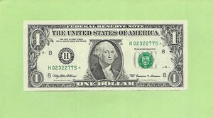 1999* ..UNCIRC $1  H 0232 2775 *  .... 1999  $1  H-*   STAR NOTE - Picture 1 of 2