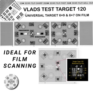 Hi Res Type 120 6x7, 6x9 Focus/Sharpness  Checker Chart for Camera Scanning   - Picture 1 of 11