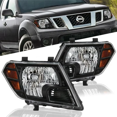 For 2009-2020 Frontier Truck Black Headlights Headlamps Replacement Left+Right Foto 1 de 4
