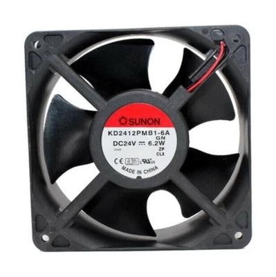 For SUNON KD2412PMB1-6A DC 24V 6.2W 120*120*38mm 2-wire Axial cooling fan - Image 1 of 2