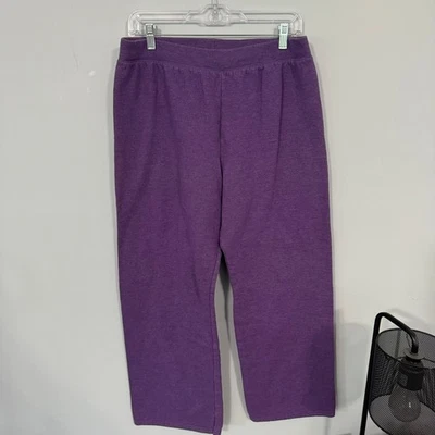 Pantalones deportivos Hanes vintage morados para mujer talla mediana sin puños Foto 1 de 4