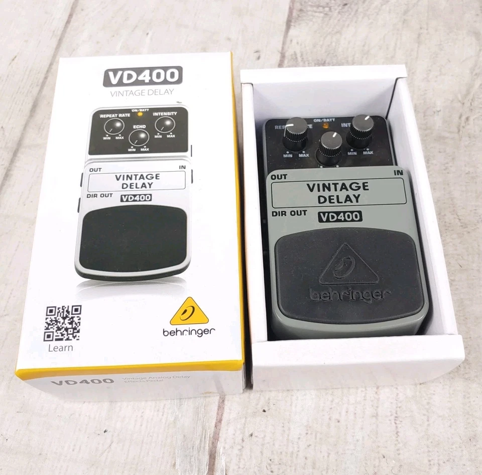 NEW OPEN BOX - Behringer Vintage Delay VD400 Effects Pedal - with Box + Manual - Image 1 of 4