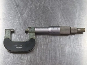 Mitutoyo 0-1" Disc Flange Micrometer .001" Japan 169-103 - Picture 1 of 8