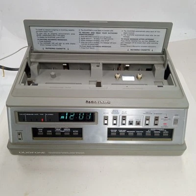 1984 VTG RadioShack DUOFONE Dual Cassette Answering Machine TAF-220 No.43-318A Foto 1 de 4