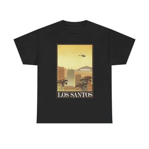 Camiseta Los Santos GTA Gráfica Grand Theft Auto Game Unisex Camiseta Algodón Pesado - Imagen 1 de 5