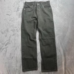 Jeans Levis 501 uomo 31x32 verde vestibilità originale bottoni mosca gamba dritta grunge - Foto 1 di 17