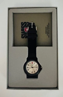 Swiss Army Men Classic Renegade Date Black Nylon Strap Quartz Analog SILVER DIAL - Image 1 of 4