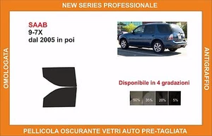 pellicola oscurante vetri pre tagliata Saab 9-7 x dal 2005 kit anteriore - Imagen 1 de 1