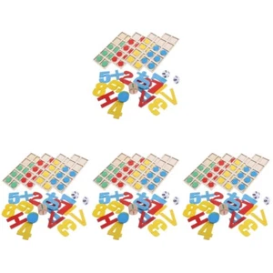 4 Sets Kindergarten Holz Mathe Zähler Kinder Mathe Manipulative Kit für Zuhause - Picture 1 of 12