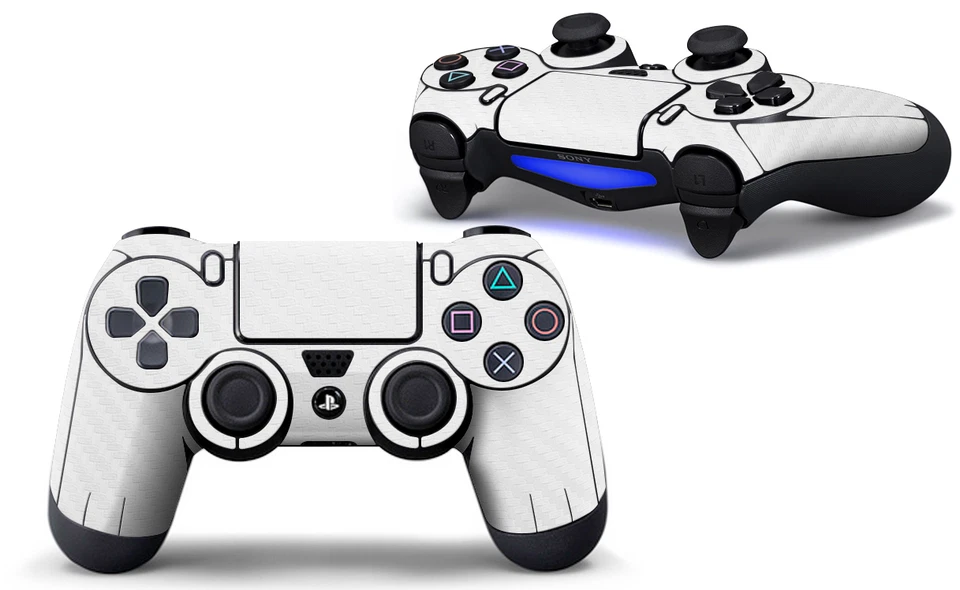 Sony PS4 PLAYSTATION 4 Controller Skin Screen Set (2 Piece) - White Aluminium Foto 1 de 1