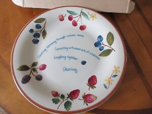 Longaberger Pottery Serving Plate in Berry Fruit pattern New in box