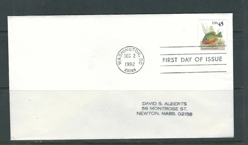 USA SC # 2481 Pumkinseed Fish FDC . No Cachet - Image 1 of 1