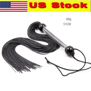 61cm Spanking Silicone Tassel Horse Whip With Handle Flogger Riding Whip Crop US - Picture 1 of 5