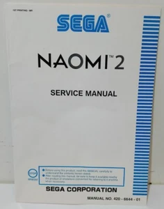 Sega Naomi 2 original SERVICE MANUAL No: 420-6644-01 - Imagen 1 de 5