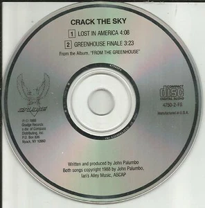 JOHN PALUMBO Uncle Louie CRACK THE SKY Lost America /Greenhouse PROMO CD Single - Picture 1 of 1