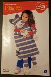 NEW, COATS & CLARK 2001, CROCHETED TOY PILLOW PETS - 7 DESIGNS - Picture 1 of 2