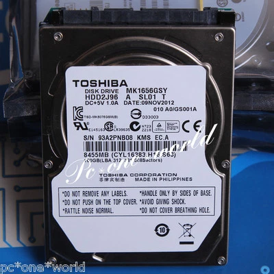 100% OK For TOSHIBA MK1656GSY 160 GB 2.5" 7200 RPM 16MB SATA Hard Disk Drive HDD - Image 1 of 2