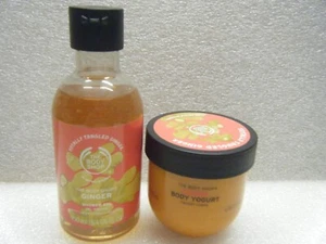 BODY SHOP " TOTALLY TANGLED GINGER " 200ml BODY YOGURT + SHOWER GEL 250ml - NEW - Picture 1 of 2