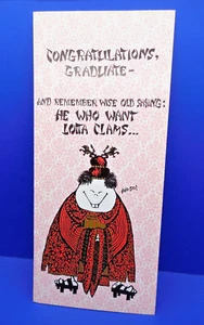Tarjeta "Felicitaciones, Graduado..." DE COLECCIÓN DIVERTIDA sin usar - Envío gratuito - Imagen 1 de 4