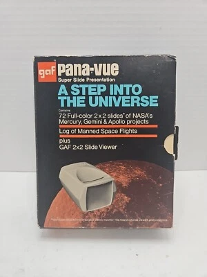 Gaf Pana-vue Slide Viewer  Slides A Step Into The Universe Mercury Gemini Apollo - Image 1 of 4