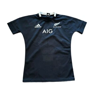 Adidas All Blacks Jersey Mens M Rugby AIG Home Shirt - Picture 1 of 6