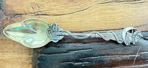 Sterling Salem Witch Cat Souvenir Spoon ~ Scalloped Bowl 1692 Daniel Low - Picture 1 of 10