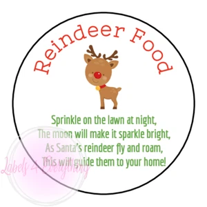 Non Personalised Magical Reindeer Food Sticker Label Christmas Xmas Garden - Picture 1 of 1