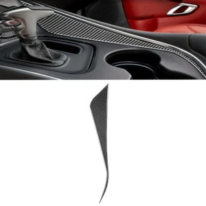 For Dodge Challenger 15-20 Carbon Fiber Console Gear Shift Panel Side Cover Trim - Picture 1 of 8