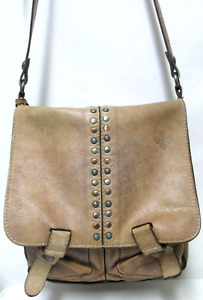 Patricia Nash Armeno grommet distressed Italian Leather crossbody messenger bag