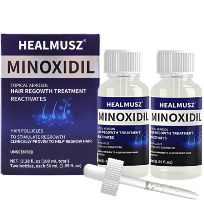 HEALMUSZ Minoxidil 5% Hair Regrowth Treatment Topical Solution for Men 2 Month Supply