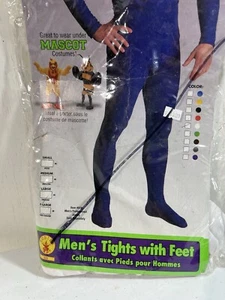 Collant Homme avec Pieds pour Mascotte Déguisements Halloween Blanc Taille L Adulte - Photo 1/6