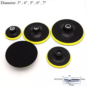 3'' - 7'' Backing Pad Hook & Loop M10 M14 for Angle Grinder Sander Sanding Disc - Picture 1 of 11