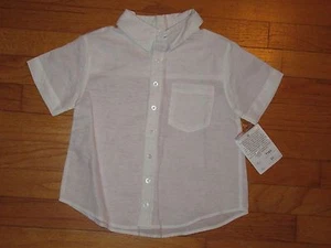 NWT Strasburg Linen Blend S/S Button Down Shirt Size 5Y - Picture 1 of 6