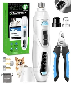 Dog Nail Grinder Super Quiet Dog Nail Trimmers 3 Grinding Wheels 3 Speed Recharg - Picture 1 of 6