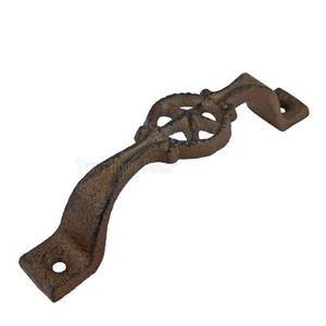 Star Handle Cast Iron Antique Style Rustic Barn Gate Drawer Pull Shed Door - Picture 1 of 4