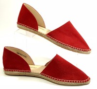 red espadrilles flats
