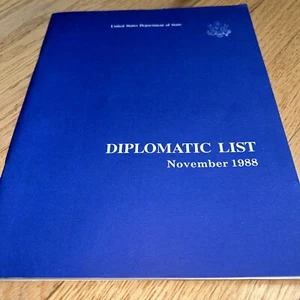 1988 UNITED STATES DEPARTMENT OF STATE DIPLOMATIC LIST - 84 Page Book - Imagen 1 de 15