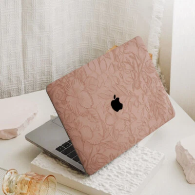 Pink Flower Shell Case Cover For Apple MacBook Air 13 15 MacBook Pro 13 14 15 16 - Image 1 of 4