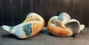 Estatuillas de colección años 40-50 EE. UU. Pato cerámica Mallard Par Campo Granja Caza Cabina - Imagen 1 de 11